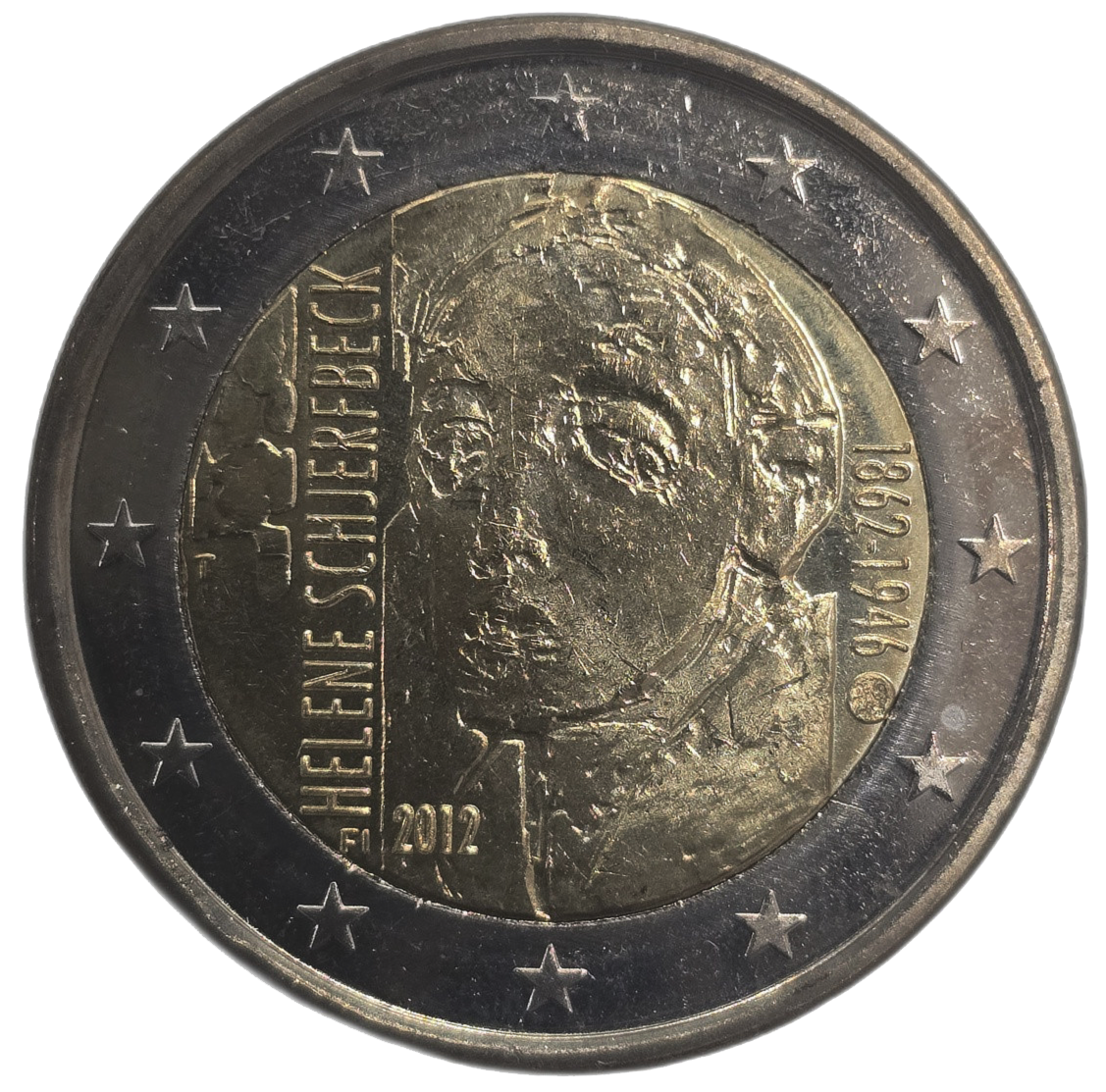 2 euros conmemorativa 150 Aniversario del nacimiento de Helene Schjerfbeck